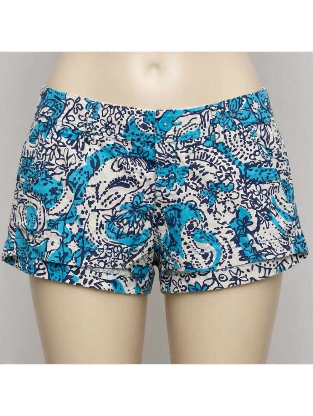 Lilly Pulitzer The Walsh Short Cotton Shorts Size 4 Hippy Hippy Shake